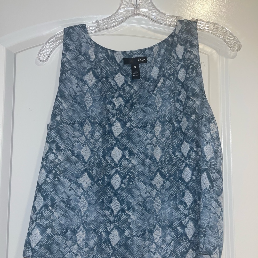 Aqua Blue Tank Top with Relaxed Style